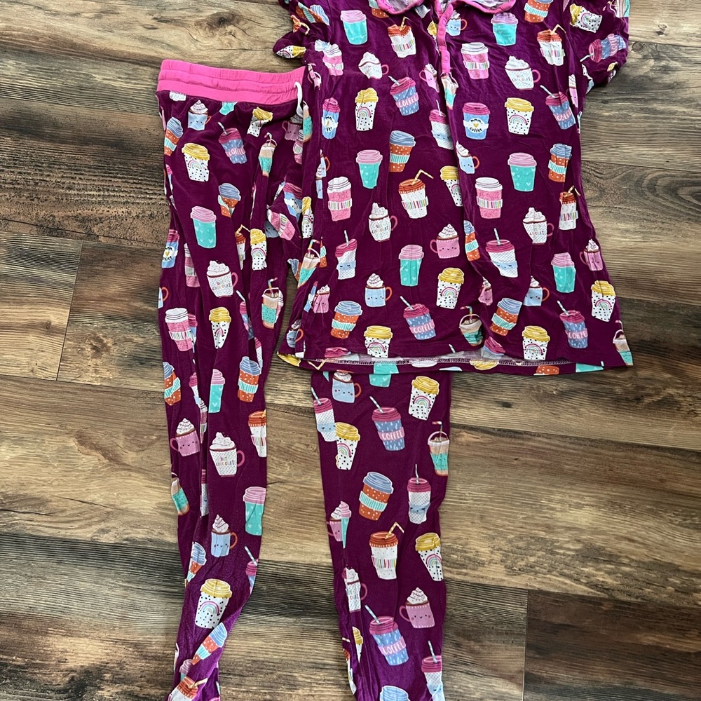 Little Sleepies Cupcake Print Pajamas - Purple and Pink